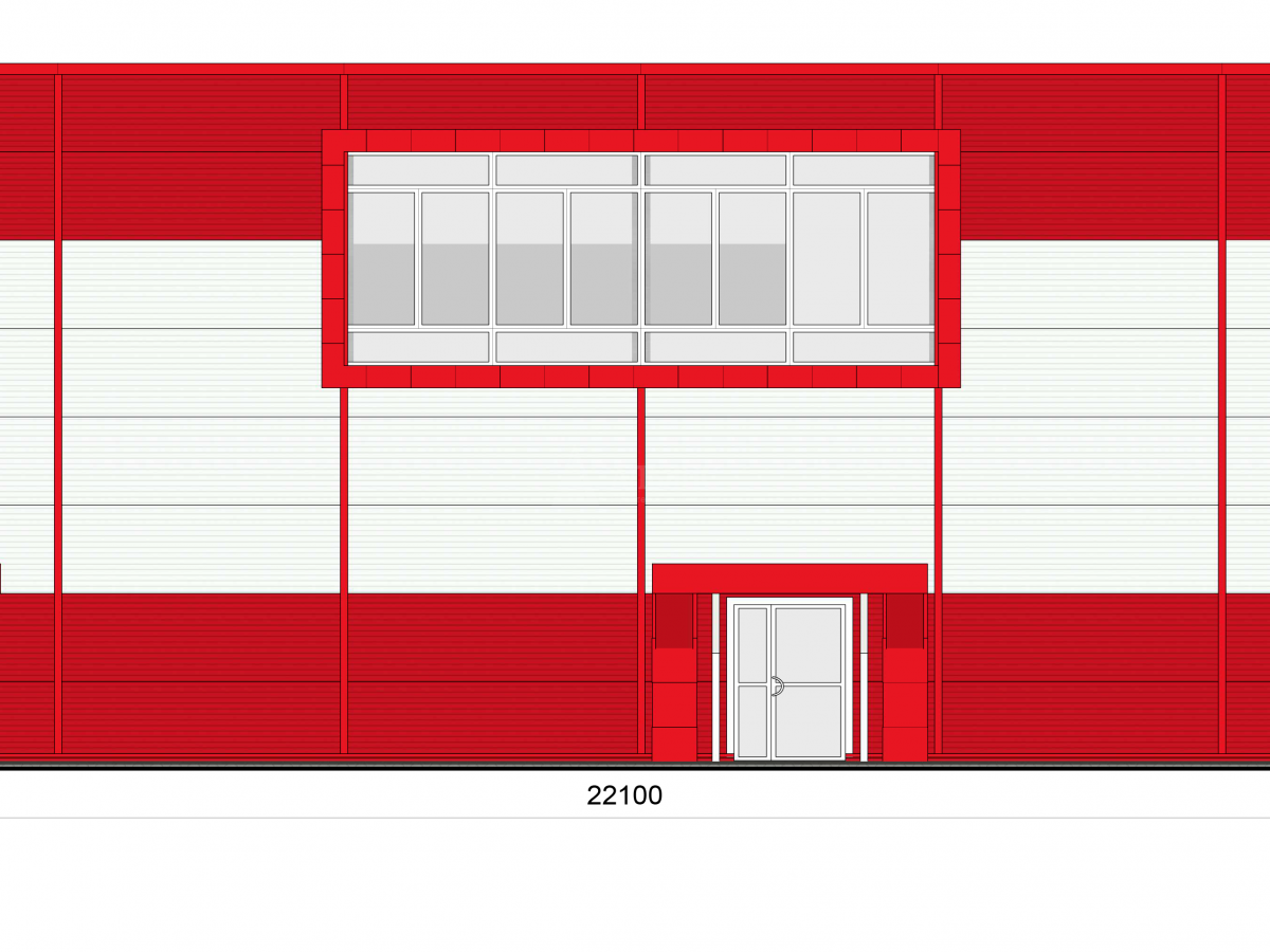 3D визуализация Проект двухэтажного магазина из сэндвич-панелей - фото 9