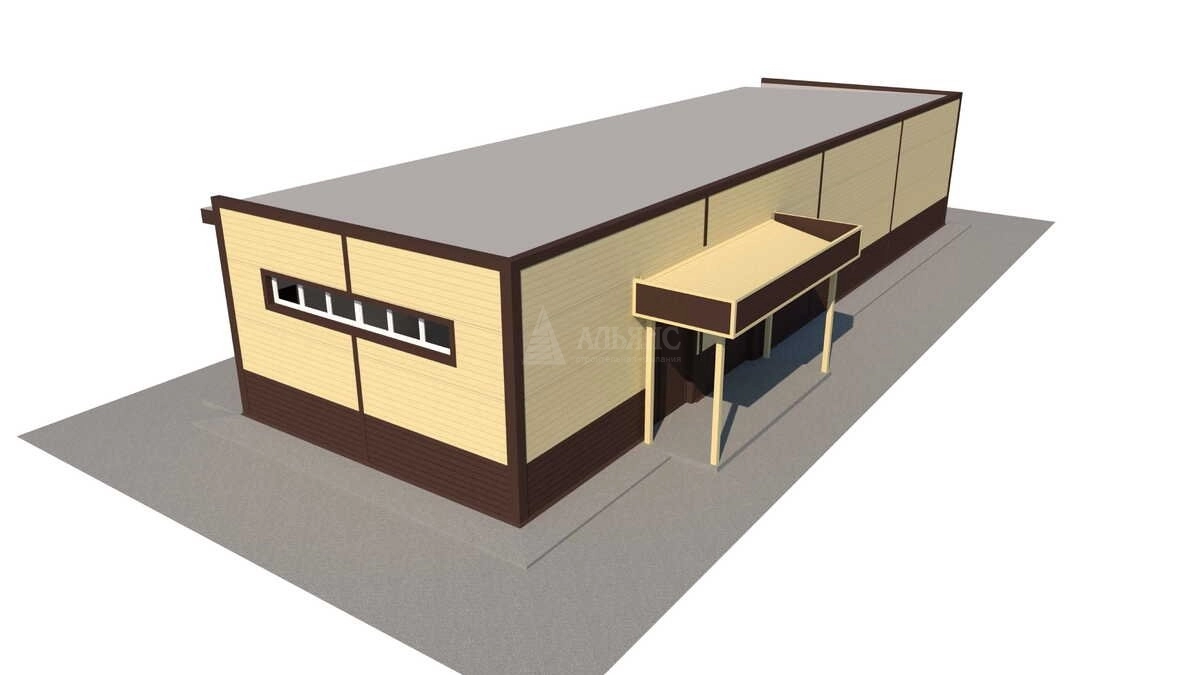 3D визуализация Магазин из сэндвич-панелей - фото 15