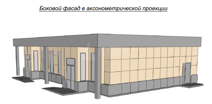 3D визуализация Торговый павильон из сэндвич-панелей - фото 7
