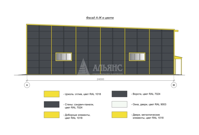 Планировка Грузовое СТО из сэндвич-панелей -  фото 8