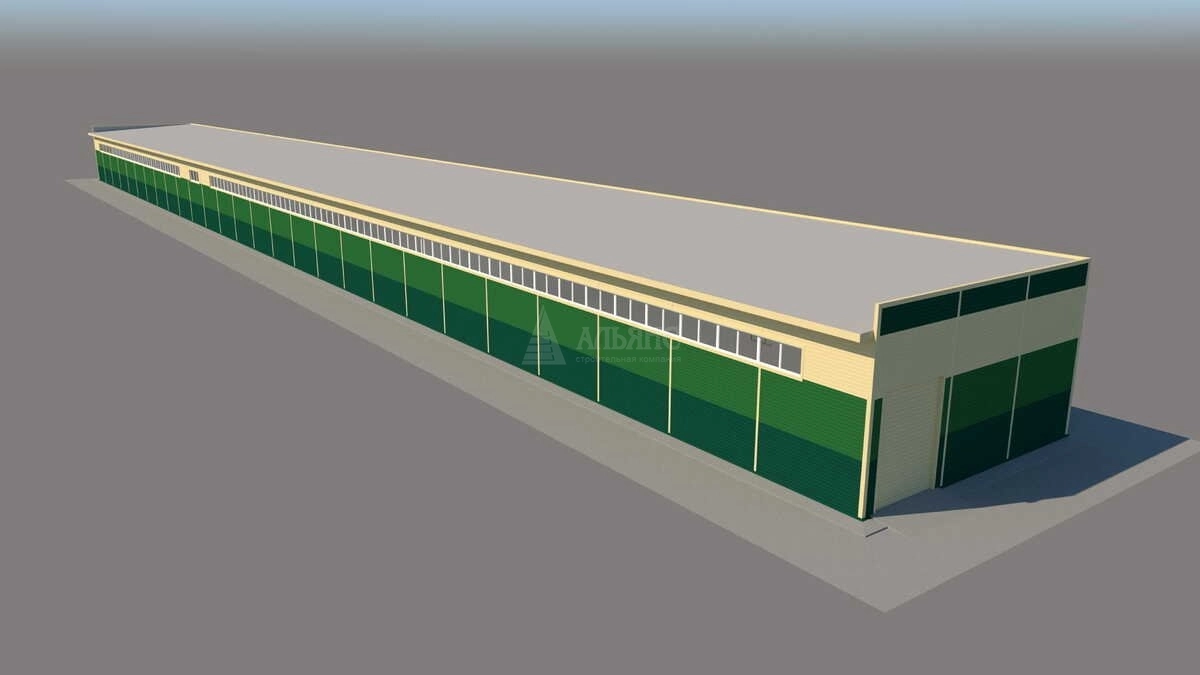 3D визуализация Производственное здание из сэндвич-панелей - фото 17